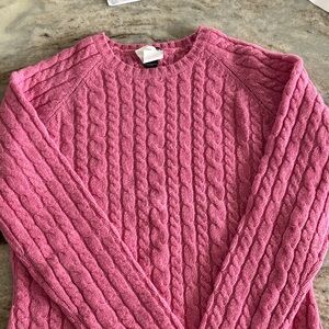 GAP Women's Pink Cable Knit Sweater